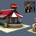 low poly 3d game props and weapons for stylized or mobile games