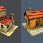 low poly 3d game props and weapons for stylized or mobile games