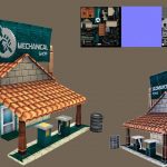 low poly 3d game props and weapons for stylized or mobile games