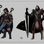2d character and creature concept art for game design and modeling references