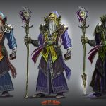 2d character and creature concept art for game design and modeling references