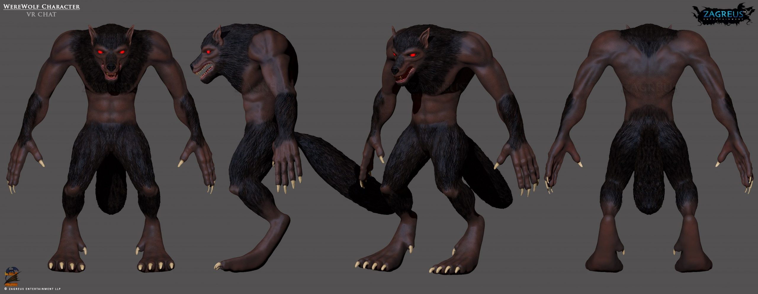 Werewolf Character Vr Chat Unity Zagreus Ent