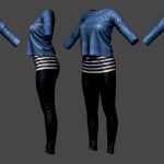 realistic 3d clothes with folds simulation modeling and texturing for characters