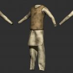 realistic 3d clothes with folds simulation modeling and texturing for characters