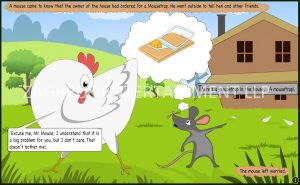 colorful 2d illustration depicting a whimsical scene with stylized characters and vibrant backgrounds
