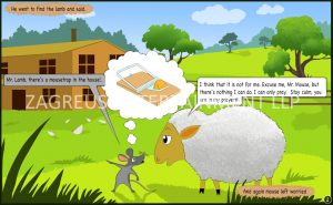 colorful 2d illustration depicting a whimsical scene with stylized characters and vibrant backgrounds childrens book comics