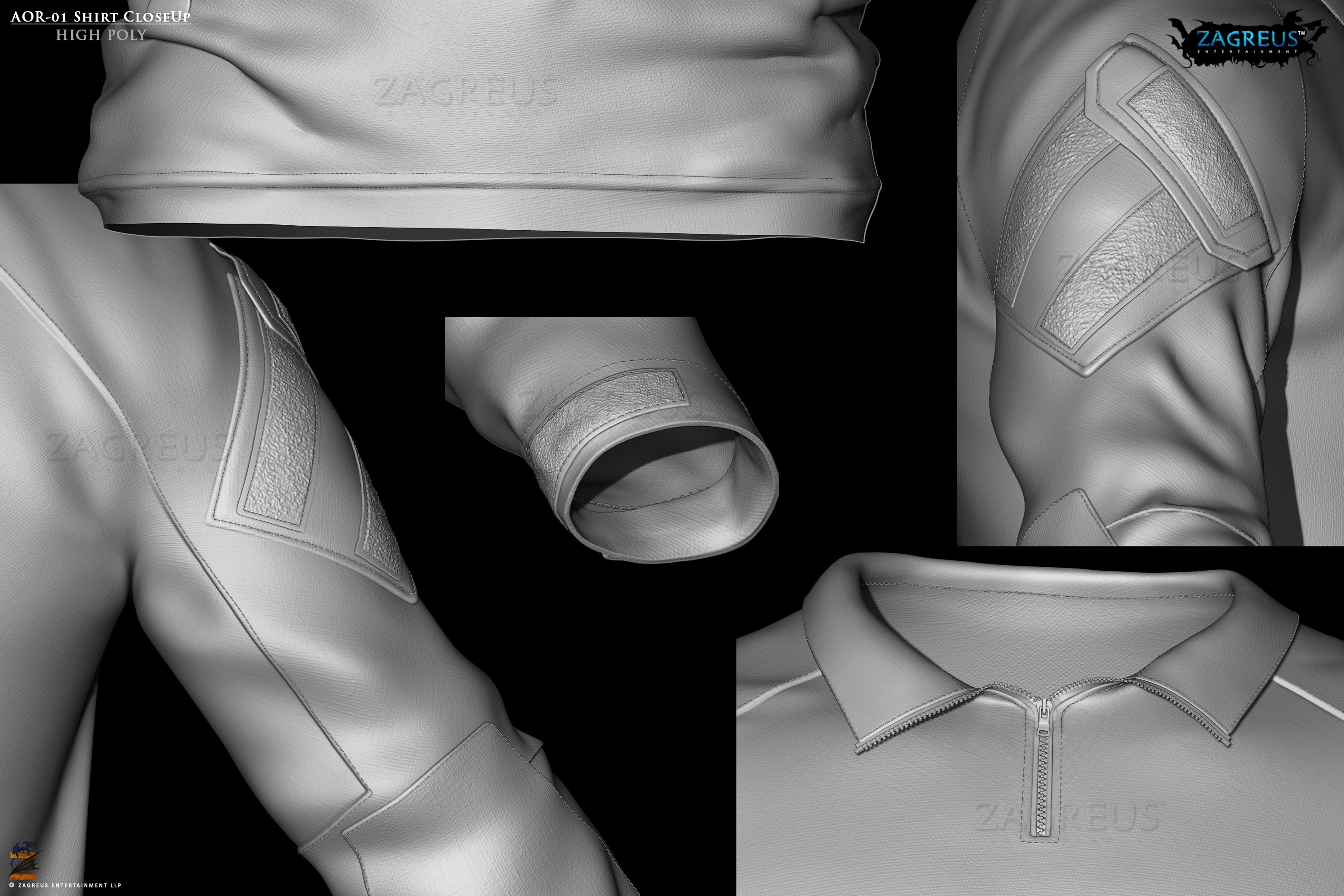 realistic 3d clothes with folds simulation modeling and texturing for characters