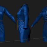 realistic 3d clothes with folds simulation modeling and texturing for characters