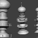 low poly 3d game props and weapons for stylized or mobile games