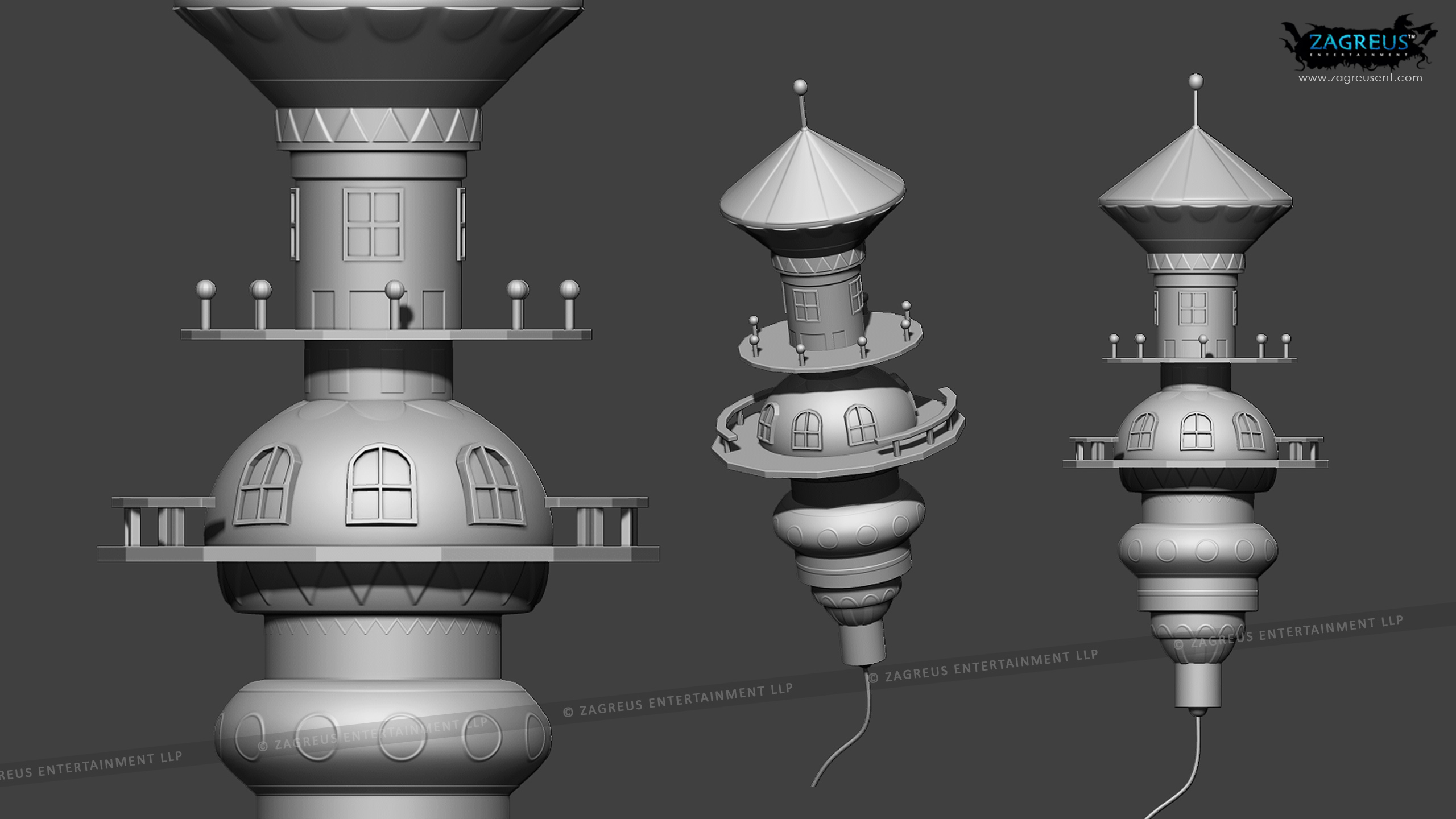 low poly 3d game props and weapons for stylized or mobile games