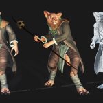 aa-aaa 3d realistic game character and creature modeling for games low poly to high poly assets