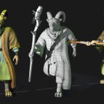 aa-aaa 3d realistic game character and creature modeling for games low poly to high poly assets