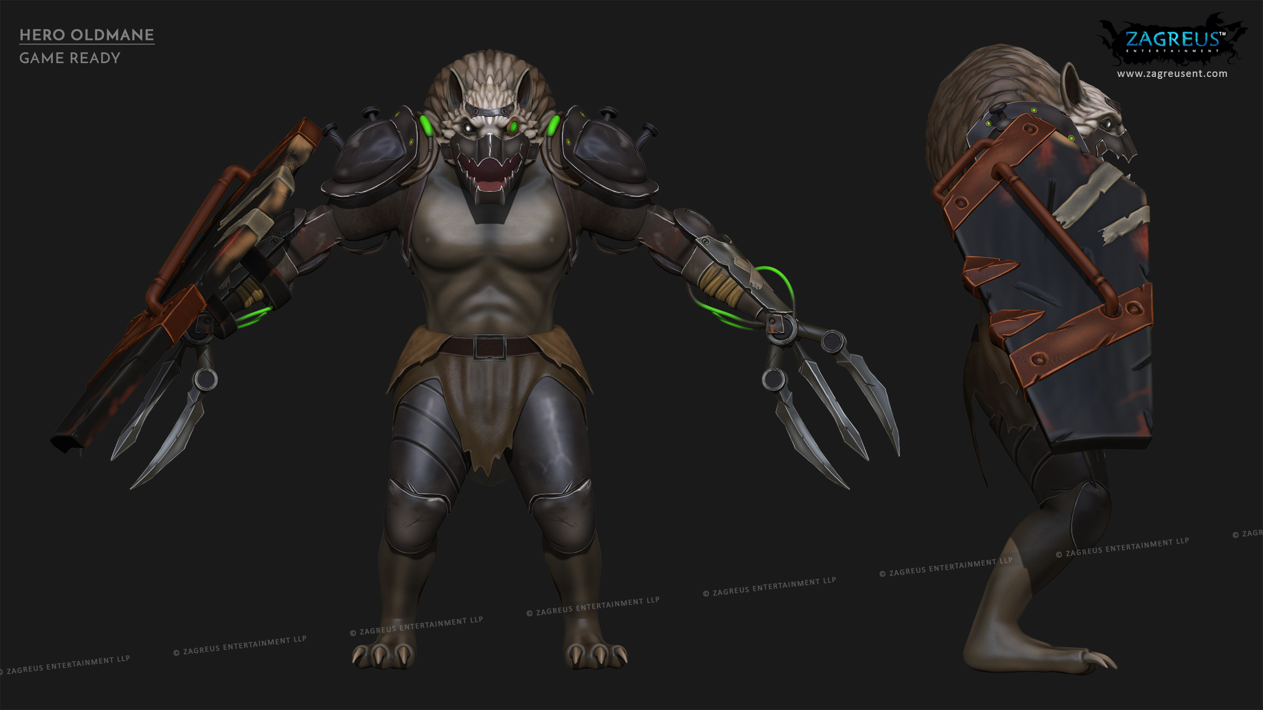 aa-aaa 3d realistic game character and creature modeling for games low poly to high poly assets