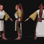 aa-aaa 3d realistic game character and creature modeling for games low poly to high poly assets