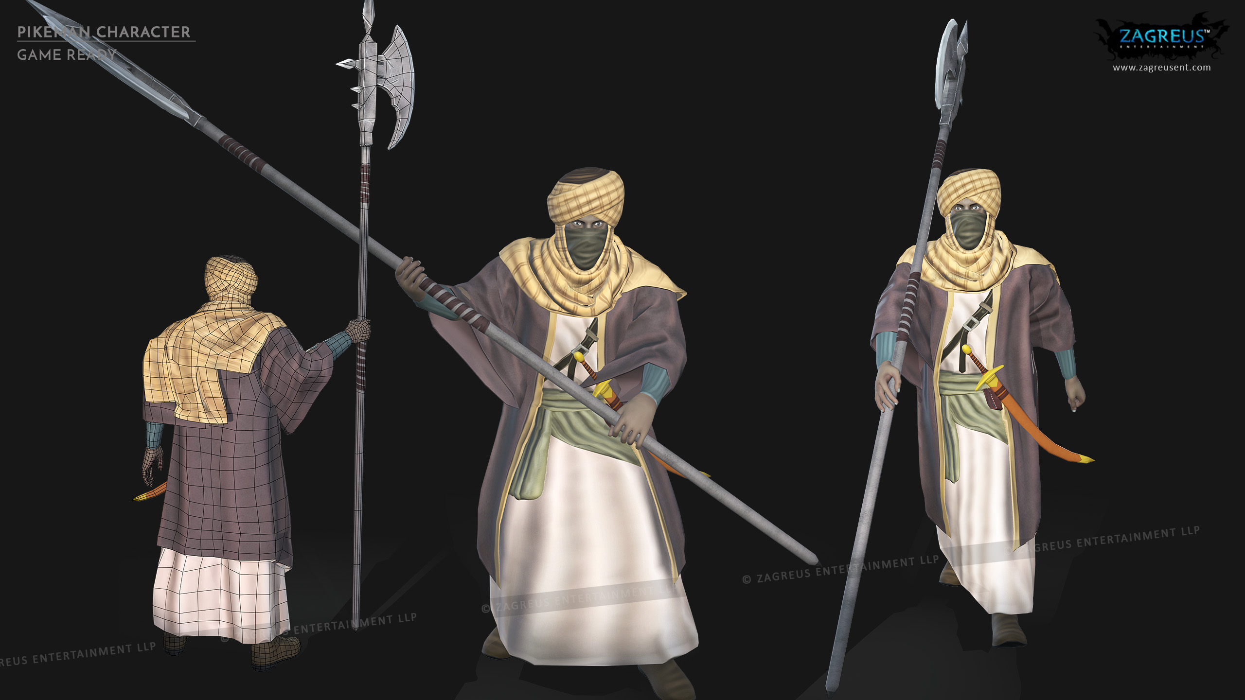 aa-aaa 3d realistic game character and creature modeling for games low poly to high poly assets