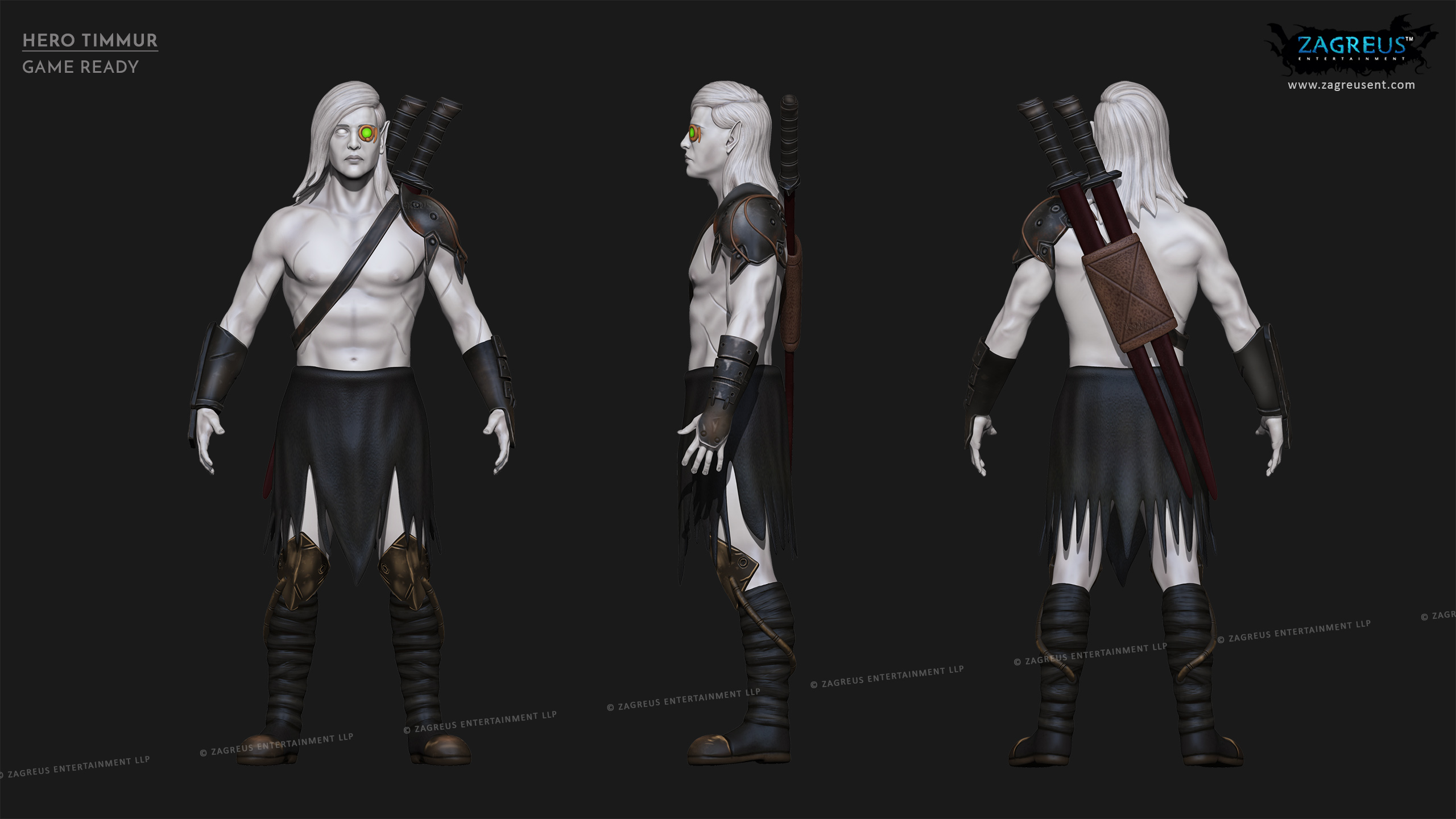 aa-aaa 3d realistic game character and creature modeling for games low poly to high poly assets